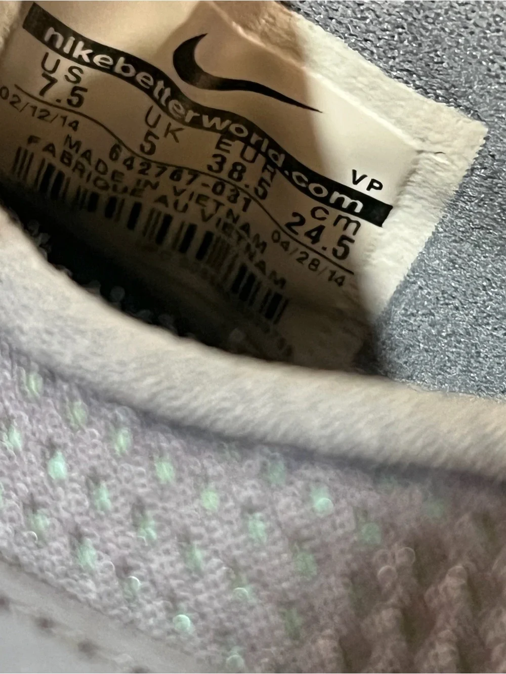 Nike Women’s Gray Athletic Sneakers with Mint Laces